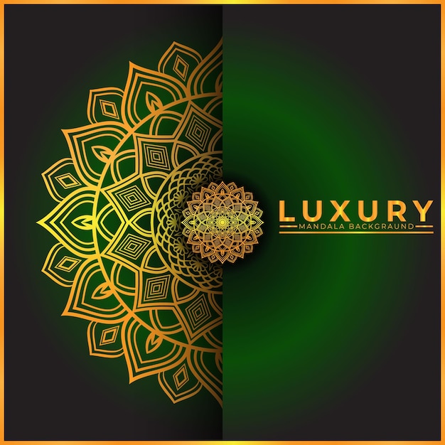 Luxe decoratieve mandala achtergrond Koninklijke gouden kleur mandala ontwerp voor print item