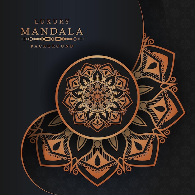 Luxe decoratieve mandala-achtergrond met arabesk-stijl