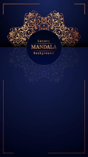 Luxe decoratieve mandala ontwerp achtergrond in gouden kleur, luxe mandala achtergrond voor bruiloft uitnodiging, boekomslag