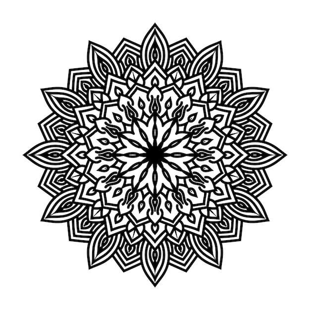 luxe decoratieve mandala-ontwerpachtergrond Premium Vector