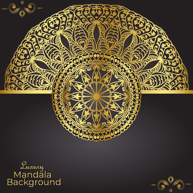 Luxe decoratieve mandala-ontwerpsjabloon als achtergrond