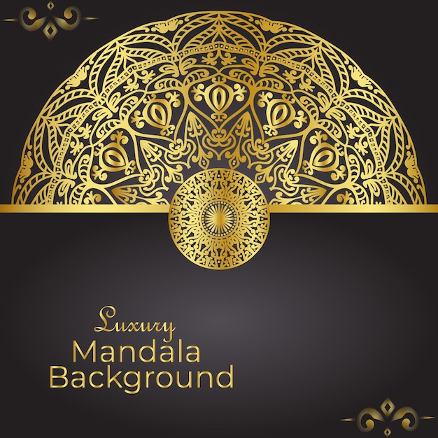 Luxe decoratieve mandala-ontwerpsjabloon als achtergrond