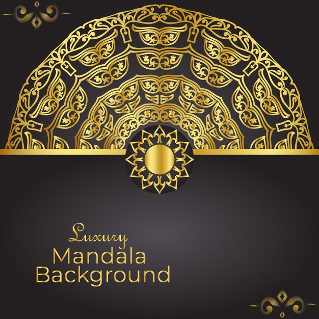 Luxe decoratieve mandala-ontwerpsjabloon als achtergrond