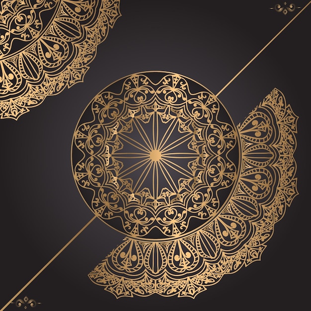 Luxe decoratieve mandala-ontwerpsjabloon als achtergrond