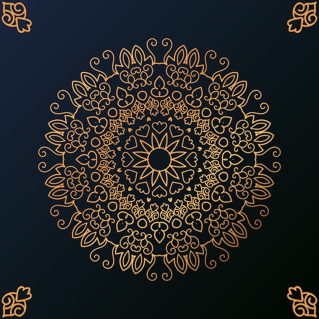 Luxe decoratieve mandala-ontwerpsjabloon