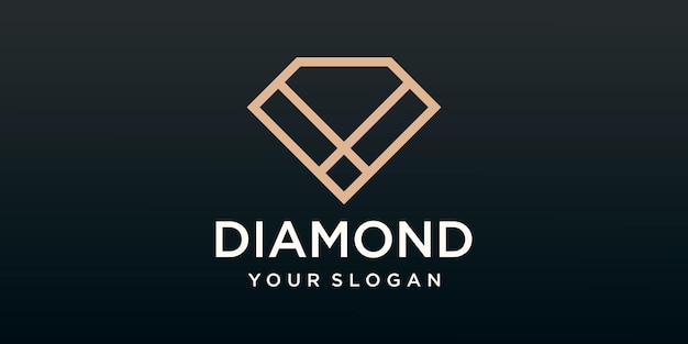 Luxe diamanten sieraden Logo Vector Design