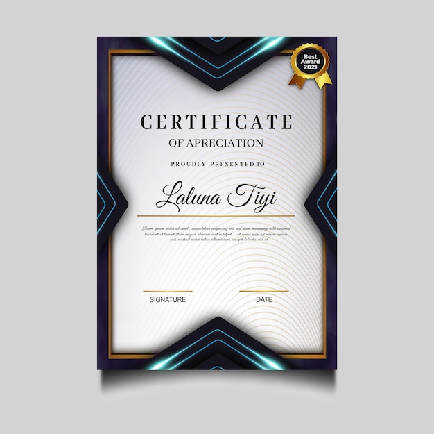 Luxe diploma certificaatsjabloon archivering