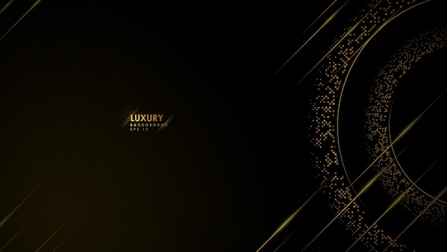 Vector luxe donkere thema vector achtergrond zwart en goud