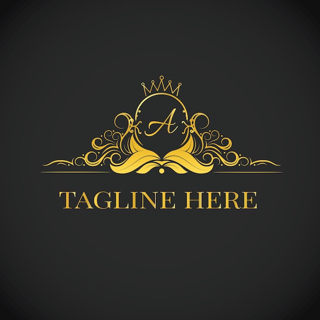 Luxe een logo ontwerpsjabloon