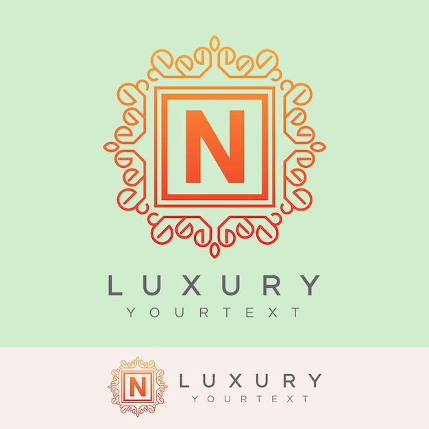 luxe eerste Letter N Logo ontwerp