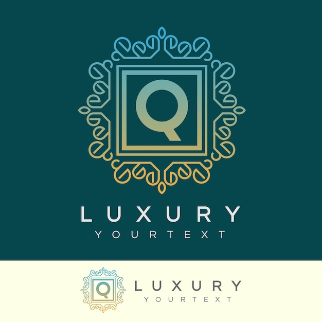 luxe eerste Letter Q Logo ontwerp