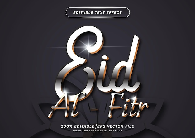 Luxe eid alfitr tekst bewerkbaar effect