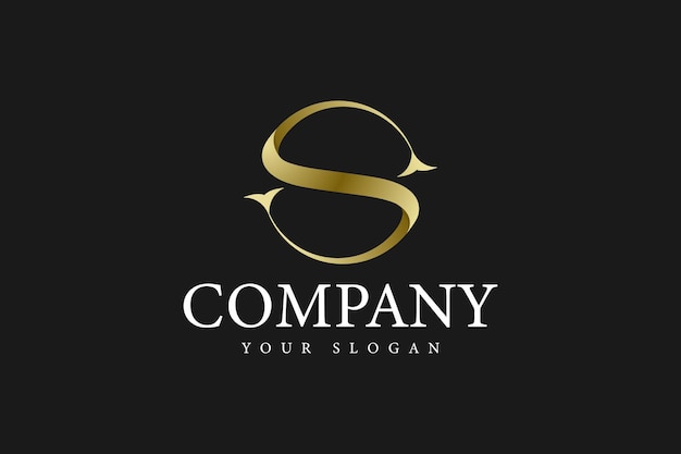 Luxe elegante gouden letter s schoonheid logo ontwerp vector