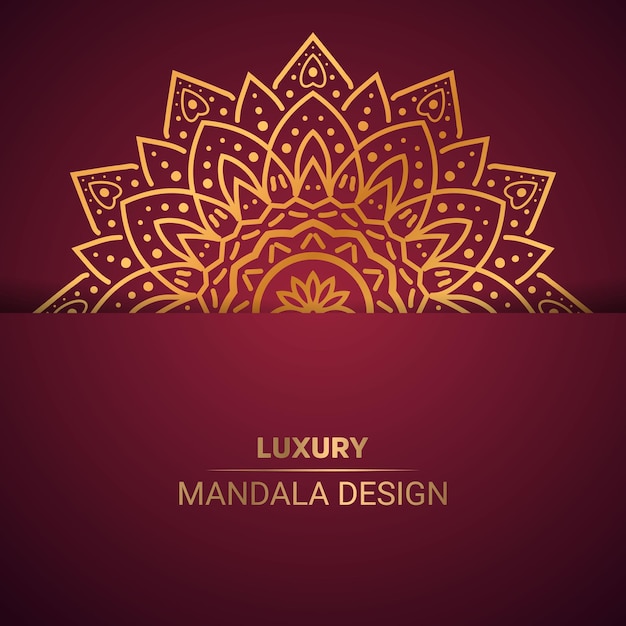 Luxe en creatieve mandala-ontwerpsjabloon