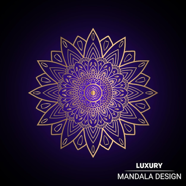 Luxe en creatieve mandala-ontwerpsjabloon