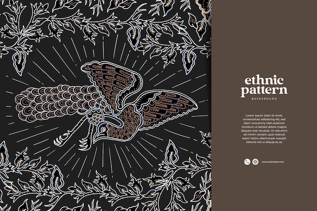 Luxe en elegante batikstijl sjabloon ontwerp illustratie voor stof