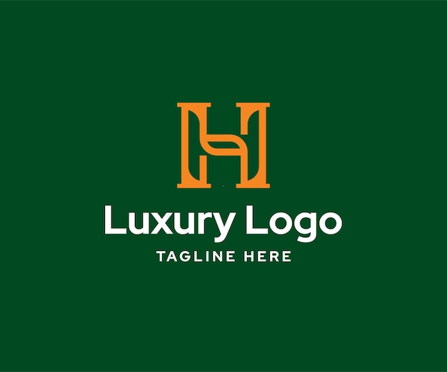 Luxe en stijlvolle letter H Logo Design