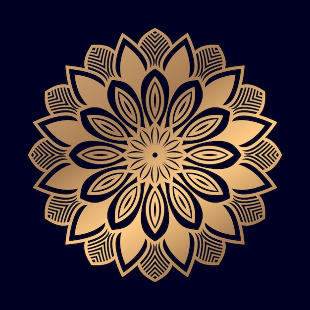Luxe etnische bloemenpatroon sier mandala ontwerp illustraties achtergrond vector sjabloon