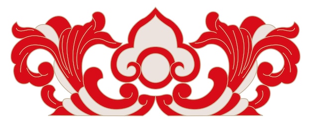 Luxe feestelijke Chinese oosterse traditionele cultuur premium klassieke decoratie rode gouden lijn kunst