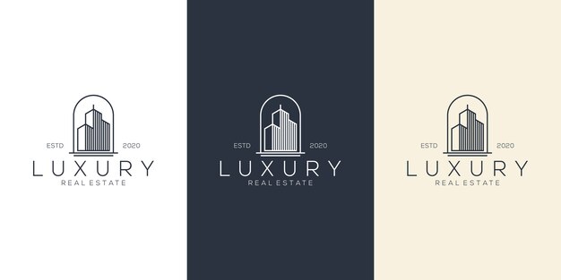 Luxe gebouw logo ontwerp