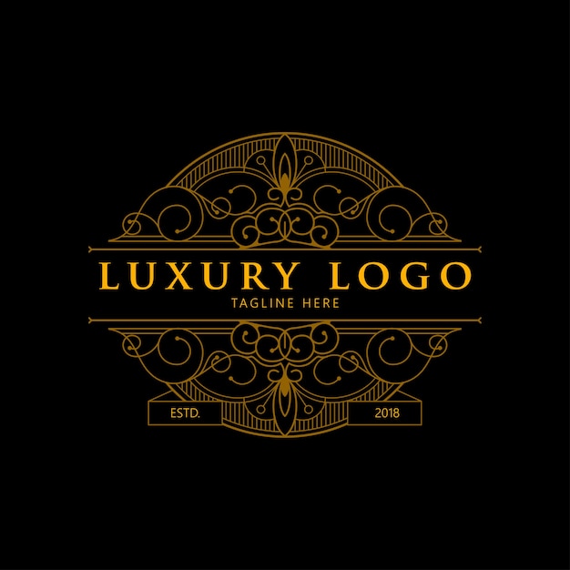 Luxe geometrisch monoline-logo