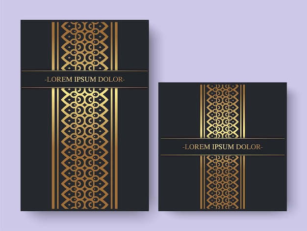 Luxe geometrische patroon flyer tekstontwerp