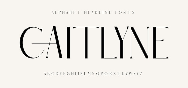 Luxe geweldig alfabetlettertype