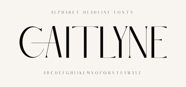 Luxe geweldig alfabetlettertype