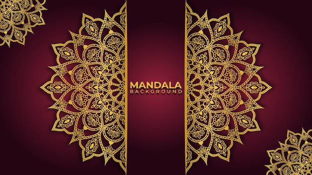 Luxe gouden achtergrond creatieve mandala