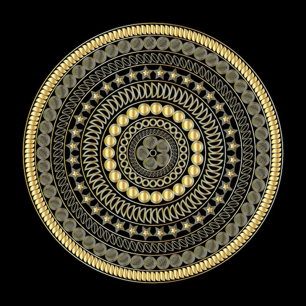 Luxe gouden achtergrond kleurrijke mandala