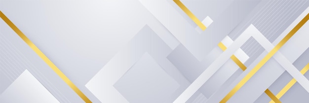 Luxe gouden achtergrond vector Abstracte witte en gouden lijnen achtergrond met gloed effect Moderne stijl behang voor poster advertenties verkoop banner zakelijke presentatie en verpakkingsontwerp