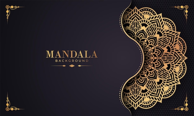 Luxe gouden arabesk patroon in mandala achtergrond arabische islamitische oost-stijl premium vector premium