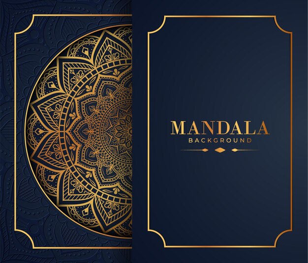 Luxe gouden arabesk patroon in mandala achtergrond arabische islamitische ooststijl premium vector