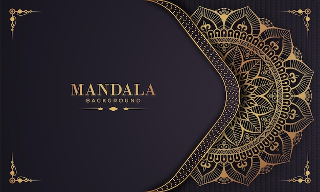 Luxe gouden arabesque patroon in mandala achtergrond Arabische islamitische Oost-stijl premium vector