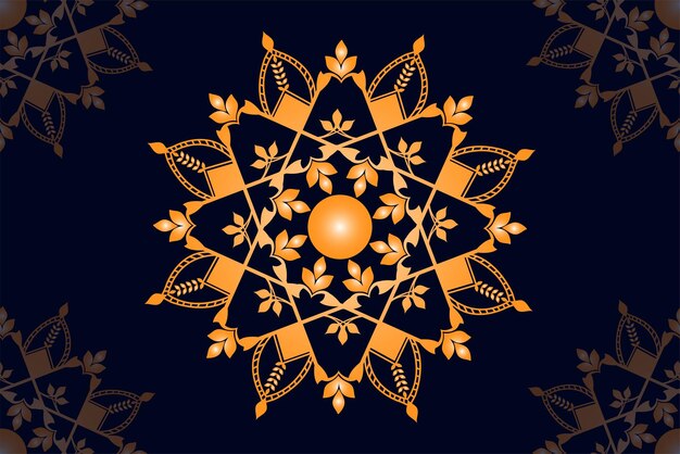 Luxe gouden arabesque stijl mandala patroon achtergrond Mandala sjabloon voor pagina decoratie kaarten