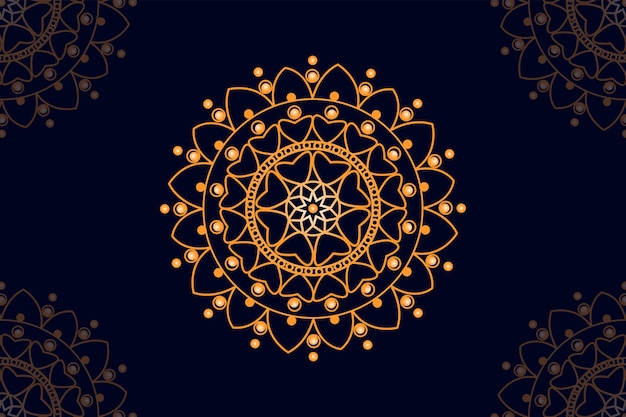 Luxe gouden arabesque stijl mandala patroon achtergrond Mandala sjabloon voor pagina decoratie kaarten