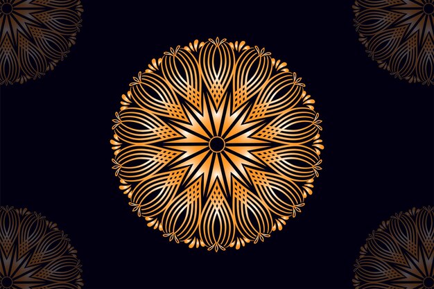 Luxe gouden arabesque stijl mandala patroon achtergrond Mandala sjabloon voor pagina decoratie kaarten