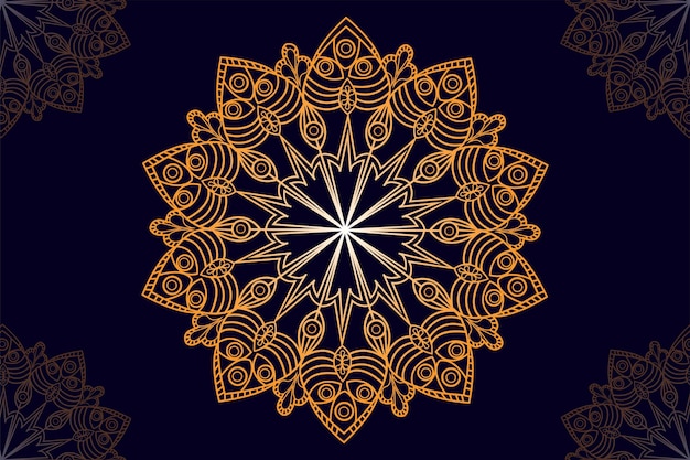 Luxe gouden arabesque stijl mandala patroon achtergrond Mandala sjabloon voor pagina decoratie kaarten