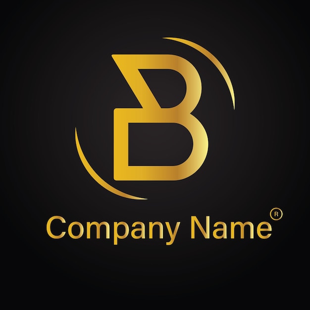 Vector luxe gouden b logo ontwerpsjabloon