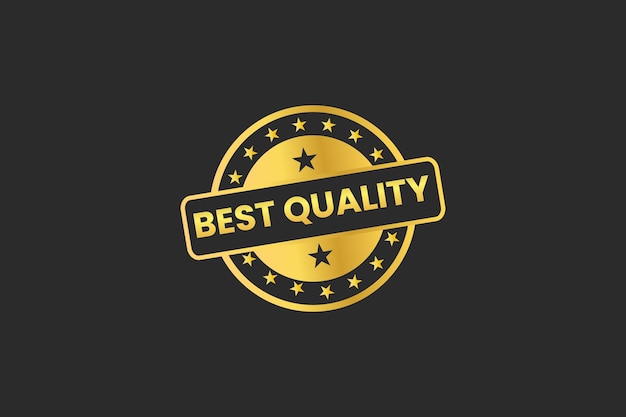 Luxe gouden badge en label beste kwaliteit Premium Vector