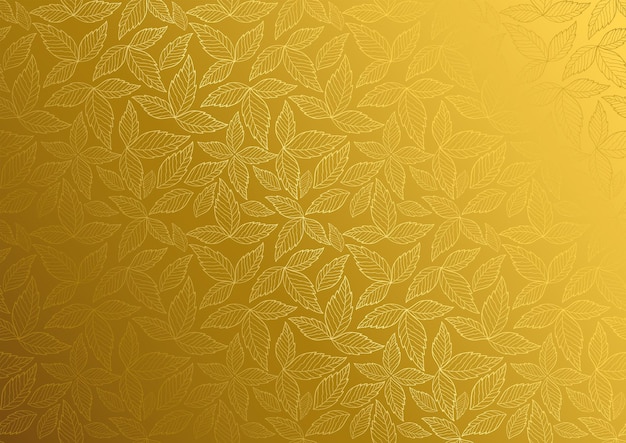 Vector luxe gouden bladeren naadloos patroon