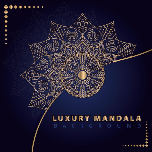 Vector luxe gouden cirkel mandala illustrator vector mandala ontwerp