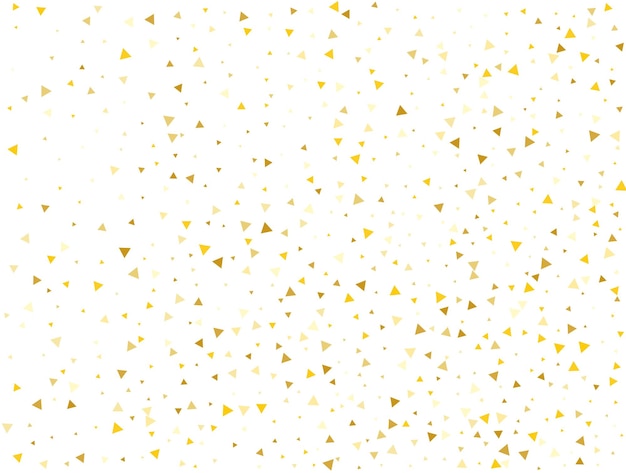 Luxe gouden driehoekige confetti achtergrond vector illustratie