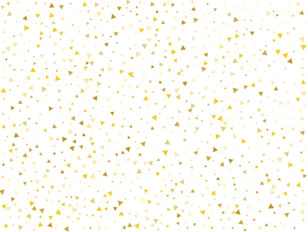 Luxe gouden driehoekige Confetti achtergrond vectorillustratie