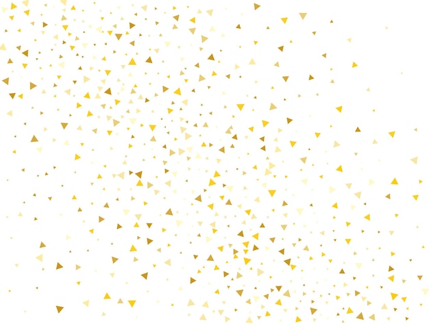 Luxe gouden driehoekige Confetti achtergrond vectorillustratie