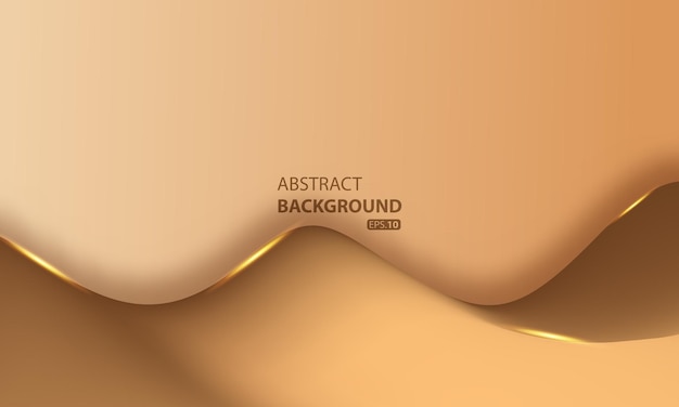 Luxe gouden gladde golf achtergrond vector