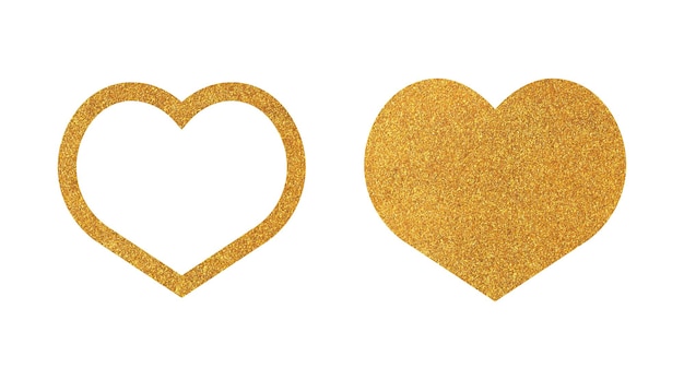 Luxe gouden glitterhartvormencollectie voor Valentijnsdagkaart