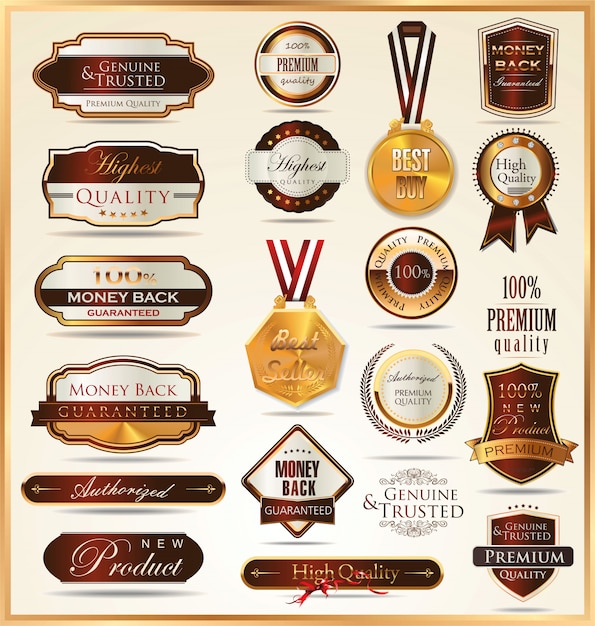 Vector luxe gouden labels