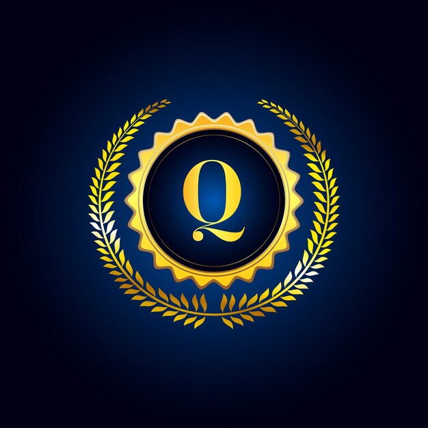 Luxe gouden letter q