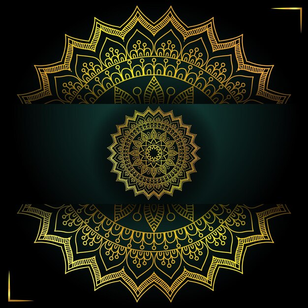 Luxe gouden mandala abstract patroon Vector illustratie achtergrond